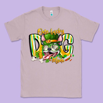 St Patricks Day Dog Mom Classic Tee Designed By Cowhidedigitalart