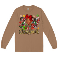 Toasted Coconut christmas joy black woman Long Sleeve Tee - MaliasSmallBusiness
