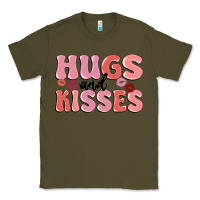 Army Green hugs and kisses Classic Tee - MaliasSmallBusiness