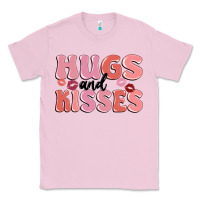 Bubblegum Pink hugs and kisses Classic Tee - MaliasSmallBusiness