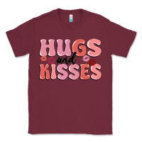 Burgundy hugs and kisses Classic Tee - MaliasSmallBusiness