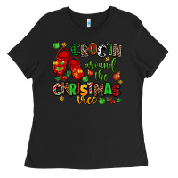 Black Croc'in around the christmas tree Ladies Tee - AdoDesignShop