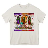 Our Lady Of Guadalupe Happy  Hallothanksmas Tumbler Heavy Core Tee | Teevron
