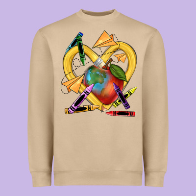 Heart Pencil Heavyweight Sweatshirt Designed By Nancycooperartshop