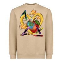Mushroom heart pencil Heavyweight Sweatshirt - NancyCooperArtShop
