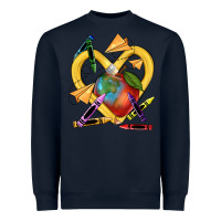 Navy heart pencil Heavyweight Sweatshirt - NancyCooperArtShop