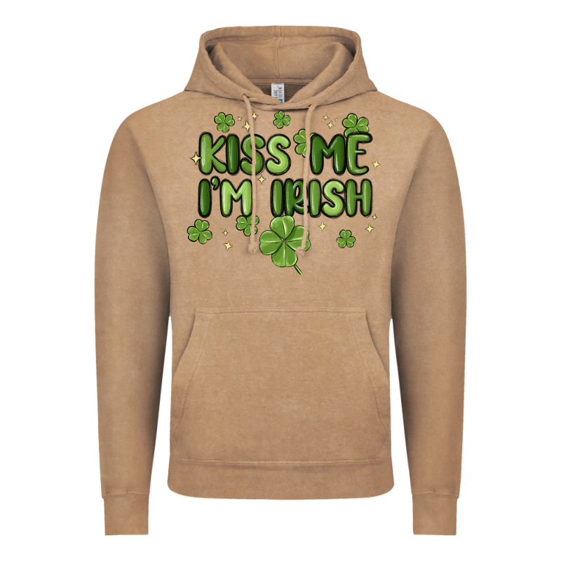 Kiss Me I'm Irish Vintage Hoodie by MaliasSmallBusiness | Teevron