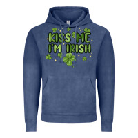 Vintage Denim kiss me i'm irish Vintage Hoodie - MaliasSmallBusiness
