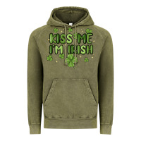 Vintage Olive kiss me i'm irish Vintage Hoodie - MaliasSmallBusiness