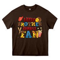 Chocolate Brown little brother biggest fan Heavy Core Tee - AdoDesignShop