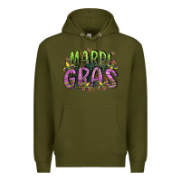 Army Green mardi gras Premium Hoodie - CowGirlArtShop