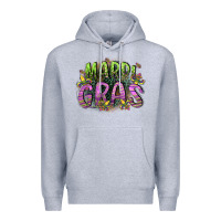 Heather Grey mardi gras Premium Hoodie - CowGirlArtShop