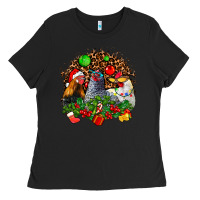 Black Christmas party and chickens Ladies Tee - AdoDesignShop