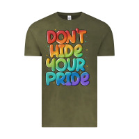 Vintage Olive dont hide your pride Vintage Tee - MaliasSmallBusiness