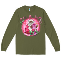 Army Green ho ho ho pink black santa christmas Long Sleeve Tee - MaliasSmallBusiness