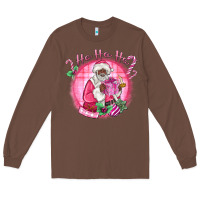 Chestnut ho ho ho pink black santa christmas Long Sleeve Tee - MaliasSmallBusiness