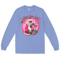Colony Blue ho ho ho pink black santa christmas Long Sleeve Tee - MaliasSmallBusiness