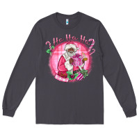 Smoke ho ho ho pink black santa christmas Long Sleeve Tee - MaliasSmallBusiness