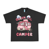 Pigment Black queen of the camper Urban Heavy Tee - MaliasSmallBusiness