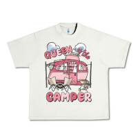 Pistachio queen of the camper Urban Heavy Tee - MaliasSmallBusiness