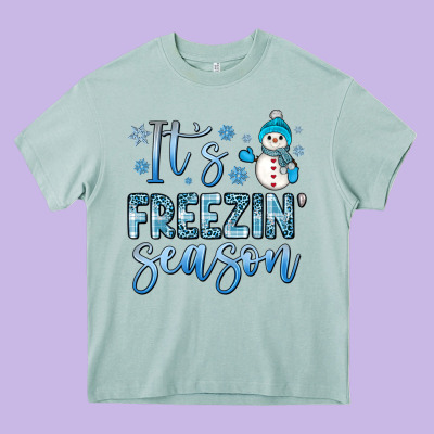 It S Freezin Season Heavy Core Tee Designed By Jahusdesignshop