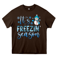 Chocolate Brown it s freezin season Heavy Core Tee - JahusDesignShop