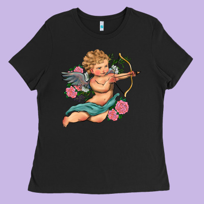 Cupid Valentine's Day Ladies Tee Designed By Ranaportraitstore
