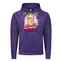 Cloud Purple i'm just here for the chicks Vintage Hoodie - MaliasSmallBusiness