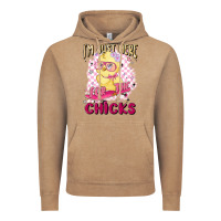 Vintage Coffee i'm just here for the chicks Vintage Hoodie - MaliasSmallBusiness