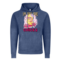 Vintage Denim i'm just here for the chicks Vintage Hoodie - MaliasSmallBusiness