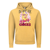 Vintage Mustard i'm just here for the chicks Vintage Hoodie - MaliasSmallBusiness
