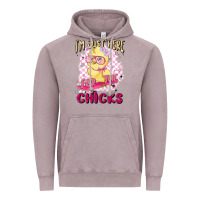 Vintage Zinc i'm just here for the chicks Vintage Hoodie - MaliasSmallBusiness