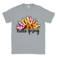 Heather Grey hello spring Classic Tee - MaliasSmallBusiness