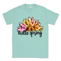 Seafoam hello spring Classic Tee - MaliasSmallBusiness