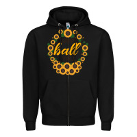 Black Happy Fall Sunflowers Zipper Hoodie - Bettercallsaul