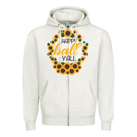 Oatmeal Heather Happy Fall Sunflowers Zipper Hoodie - Bettercallsaul