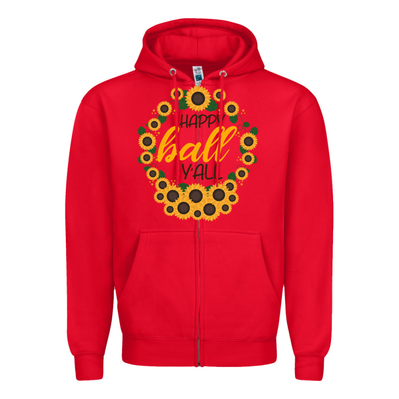 Happy Fall Sunflowers Zipper Hoodie by Bettercallsaul | Teevron