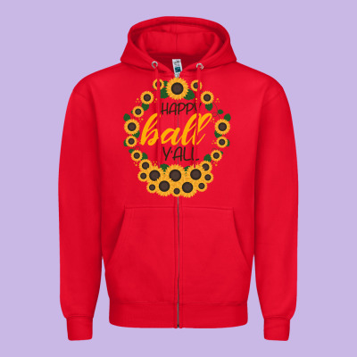 Happy Fall Sunflowers Zipper Hoodie Designed By Bettercallsaul