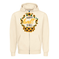 Sandshell Happy Fall Sunflowers Zipper Hoodie - Bettercallsaul