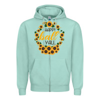 Seafoam Happy Fall Sunflowers Zipper Hoodie - Bettercallsaul