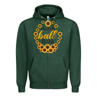 Sports Green Happy Fall Sunflowers Zipper Hoodie - Bettercallsaul