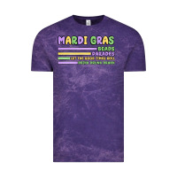 Cloud Purple mardi gras beads Vintage Tee - MaliasSmallBusiness