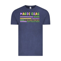Vintage Denim mardi gras beads Vintage Tee - MaliasSmallBusiness