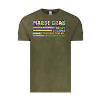 Vintage Olive mardi gras beads Vintage Tee - MaliasSmallBusiness
