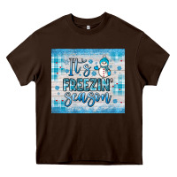 Chocolate Brown it s freezin season Heavy Core Tee - JahusDesignShop