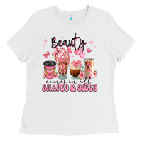 White beauty comes in all shapes and sizes coffee cups Ladies Tee - JahusDesignShop