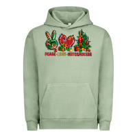 Pigment Oil Green Peace Love Nutcrackers Urban Hoodie - BundleAndBundleShop