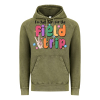 Vintage Olive i'm just here for the field trip Vintage Hoodie - MaliasSmallBusiness