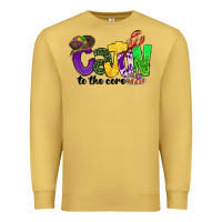 Antique Gold cajun to the core mardi gras Premium Sweatshirt - CowGirlArtShop