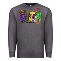 Charcoal Heather cajun to the core mardi gras Premium Sweatshirt - CowGirlArtShop
